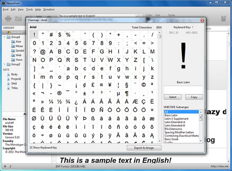 NexusFont